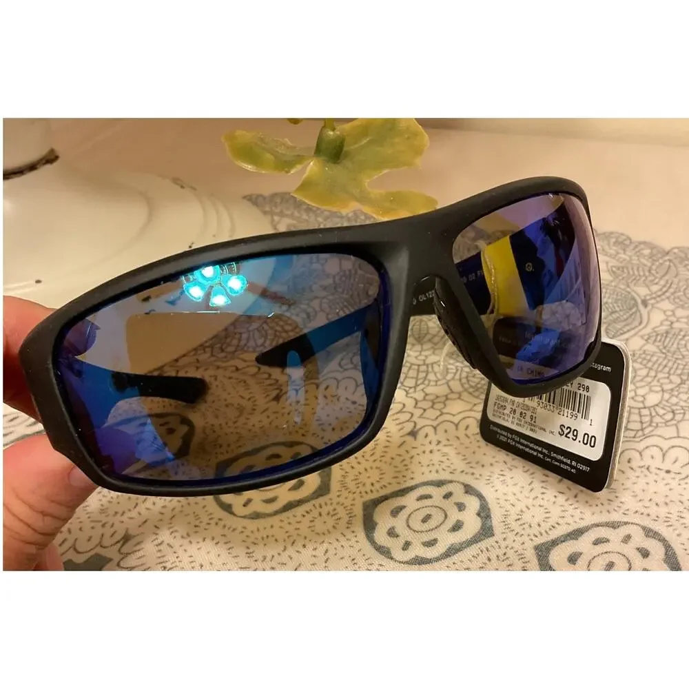 NWT Foster Grant Polarized Maxblock Sunglasses Black Reflective